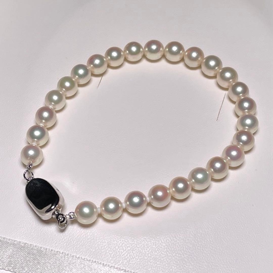 花珠級 アコヤパール 極上 ブレスレット お食事会 6.5〜7.0㎜ O611