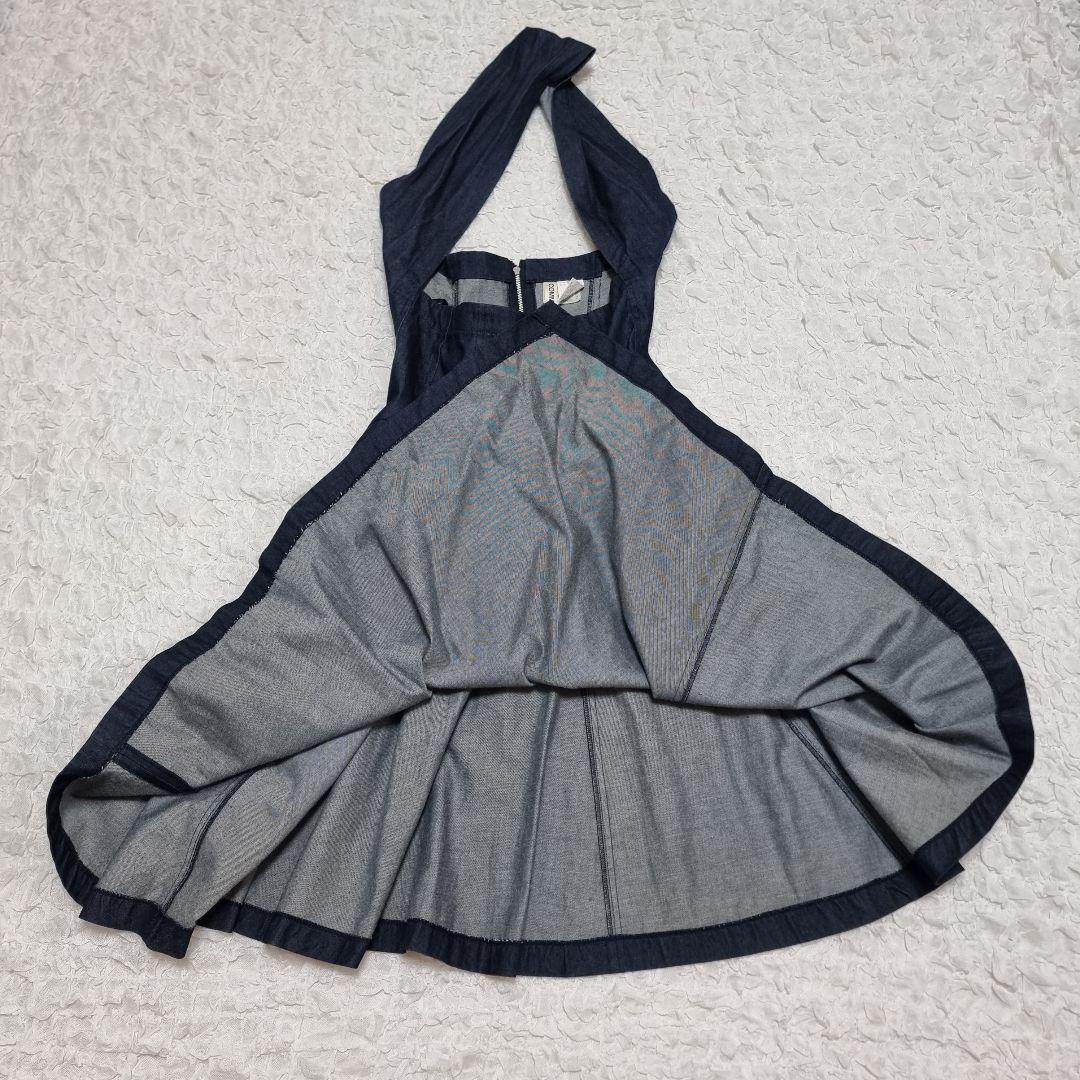 コムデギャルソン デニム ワンピース 吊りスカート ワンショルダー