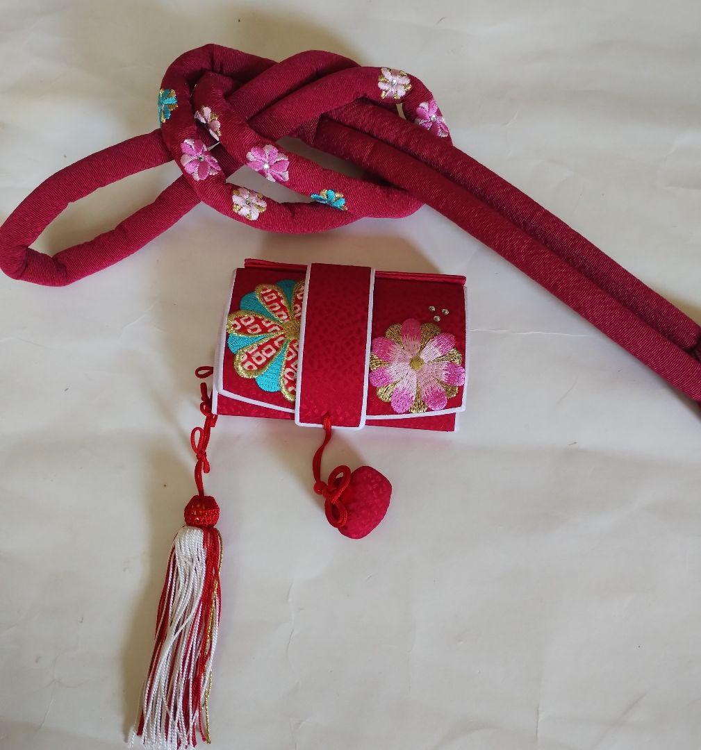 豪華な刺繍入り おびしめ ハコセコ セット