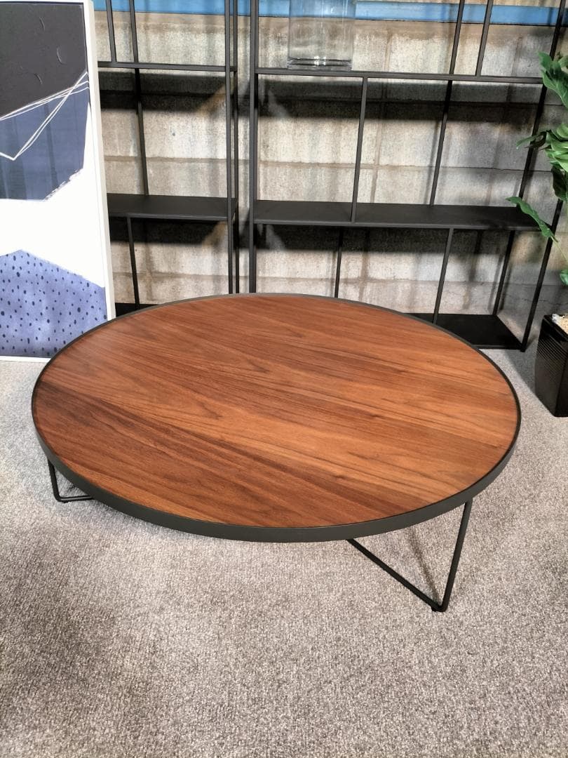ローテーブル　リビングテーブル　円形　展示品(500)