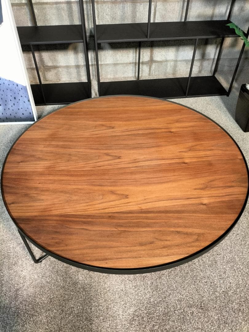 ローテーブル　リビングテーブル　円形　展示品(500)