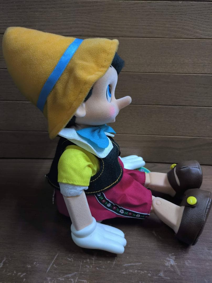 レトロ・紙タグ付 ディズニー ピノキオ オルゴール人形 [星に願いを] 日本製