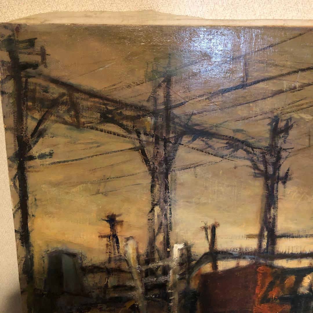 予約品　油絵　Ｆ30（赤いレンガのガード）訳あり　予約品