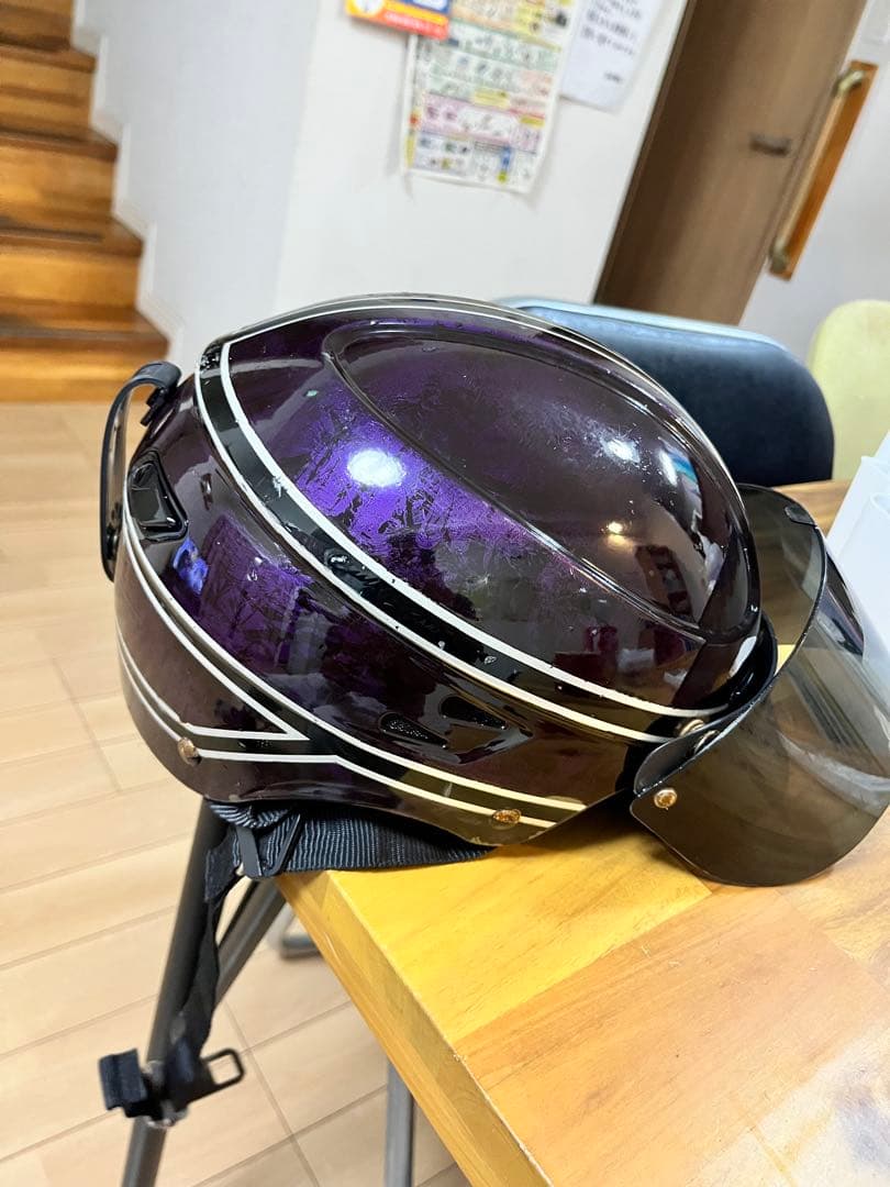 ヤールーヘルメット パープル 塗装済み
