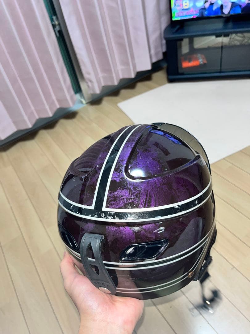 ヤールーヘルメット パープル 塗装済み