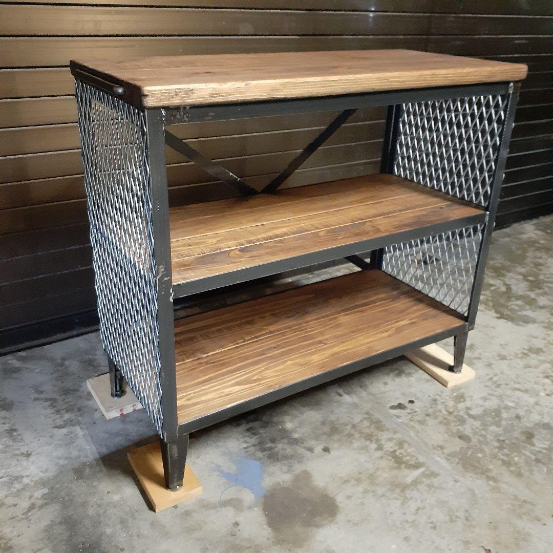 アイアン　シェルフ　ラック　インダストリアル　シューズラック　店舗什器　男前　棚