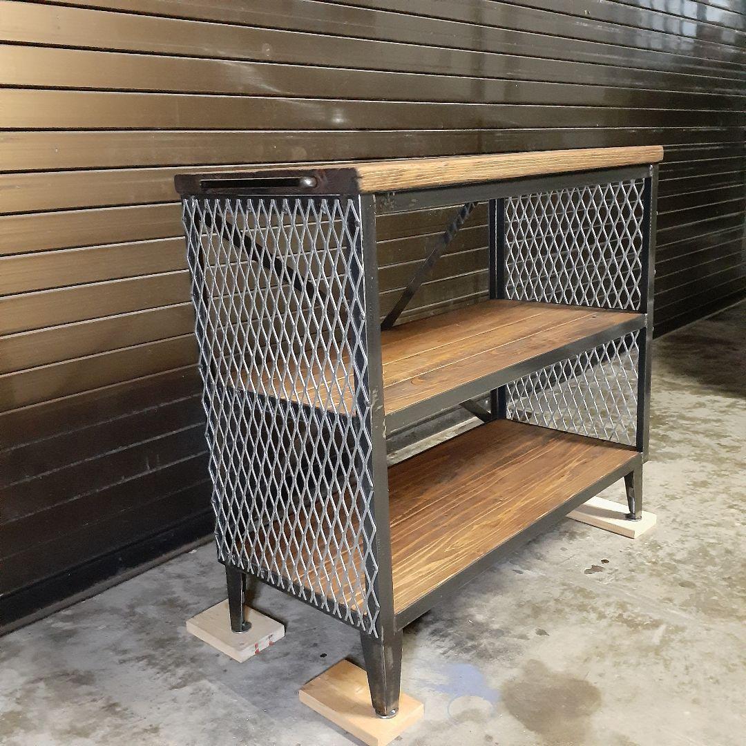 アイアン　シェルフ　ラック　インダストリアル　シューズラック　店舗什器　男前　棚