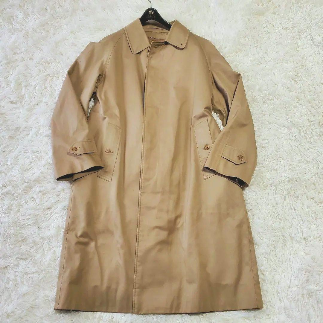 【ロング丈】バーバリー トレンチコート ライナー付 総裏チェック メンズ L