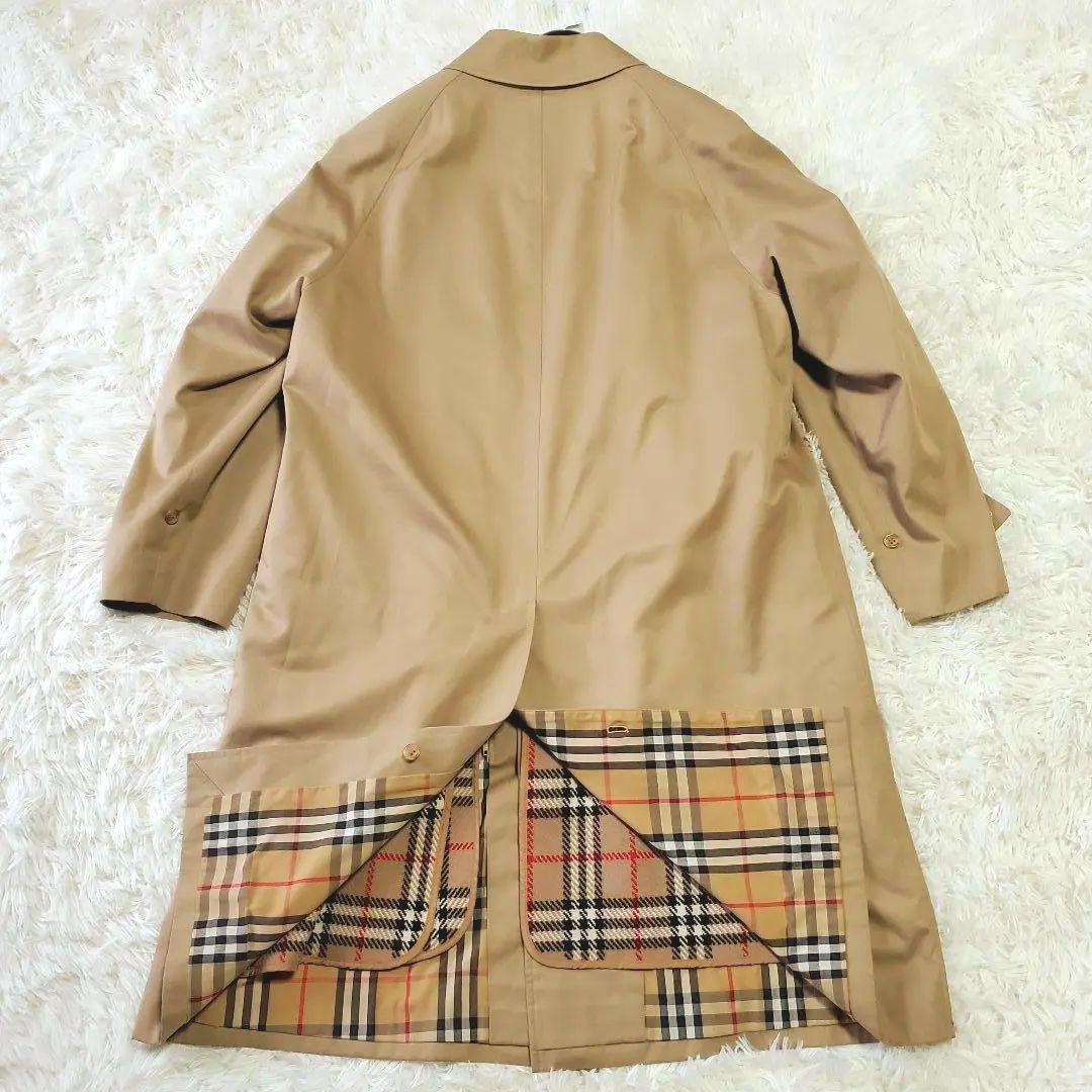 【ロング丈】バーバリー トレンチコート ライナー付 総裏チェック メンズ L