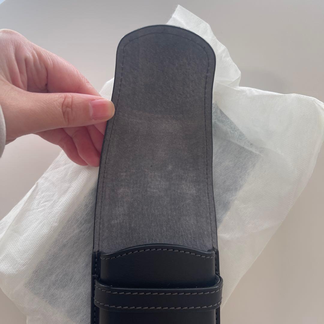 PILOT SOMES 黒 レザー 筆箱