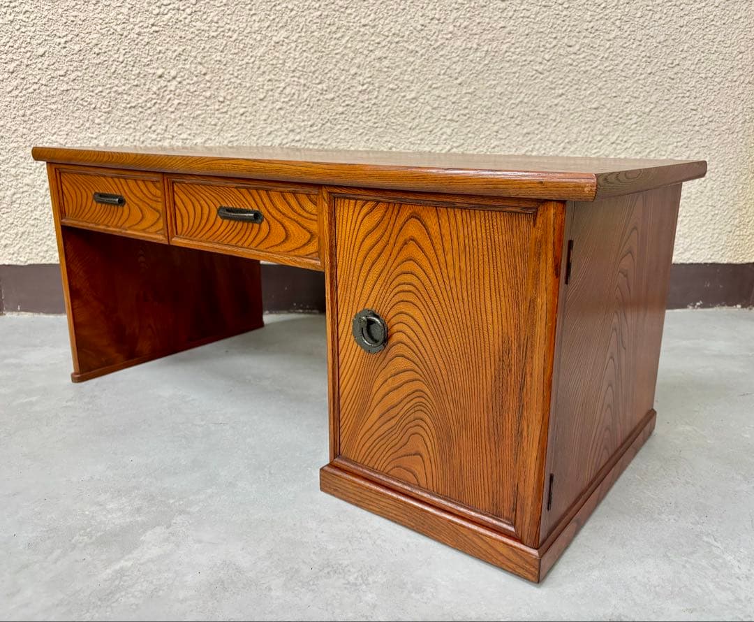 昭和レトロ 文机　ローデスク　引出し2杯　ローボードにも