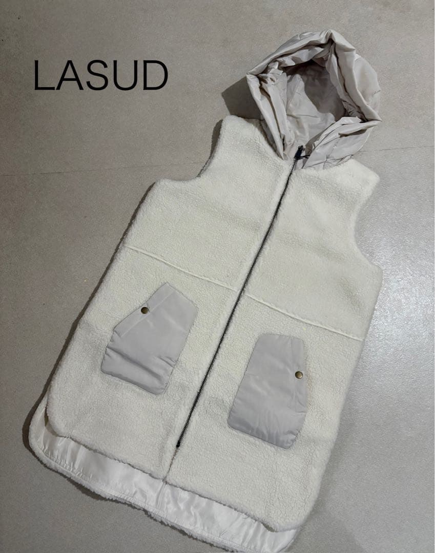 【shanlulu.mama】LASUD☆フード付きボアベスト