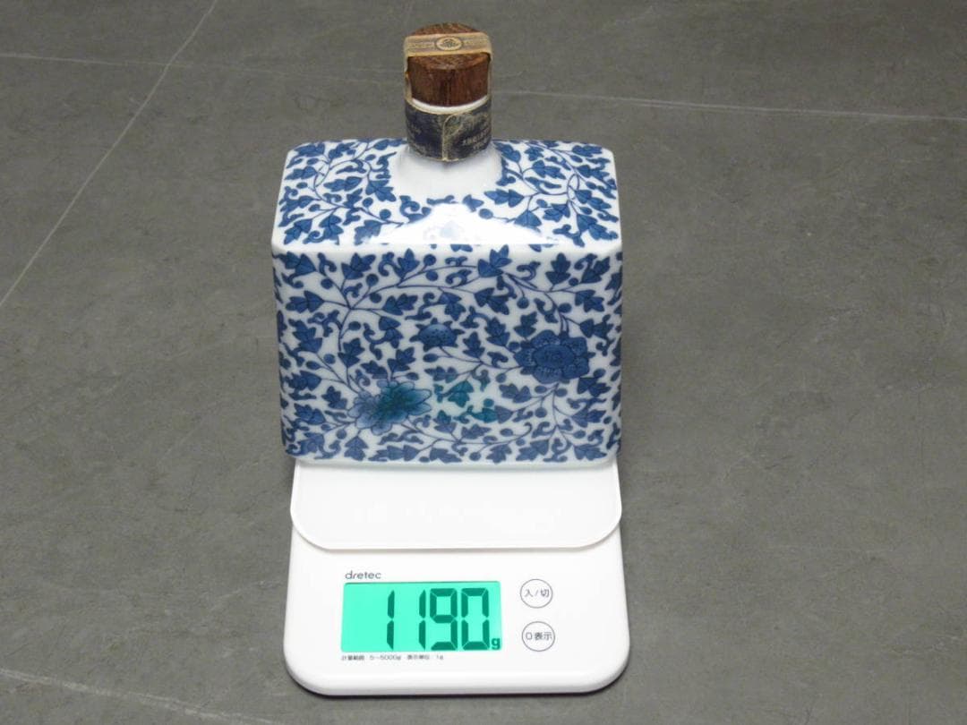 サントリー/SUNTORY/ピュアモルト/山崎１２年 有田焼 染付牡丹唐草亥絵