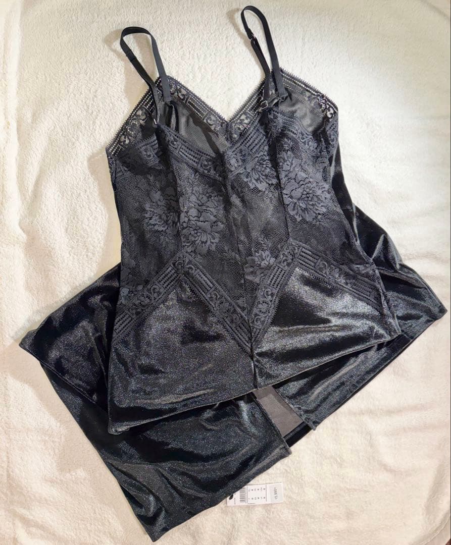 【サイズ変更】ベルベットレース ロングスリップS La Femme Fatale