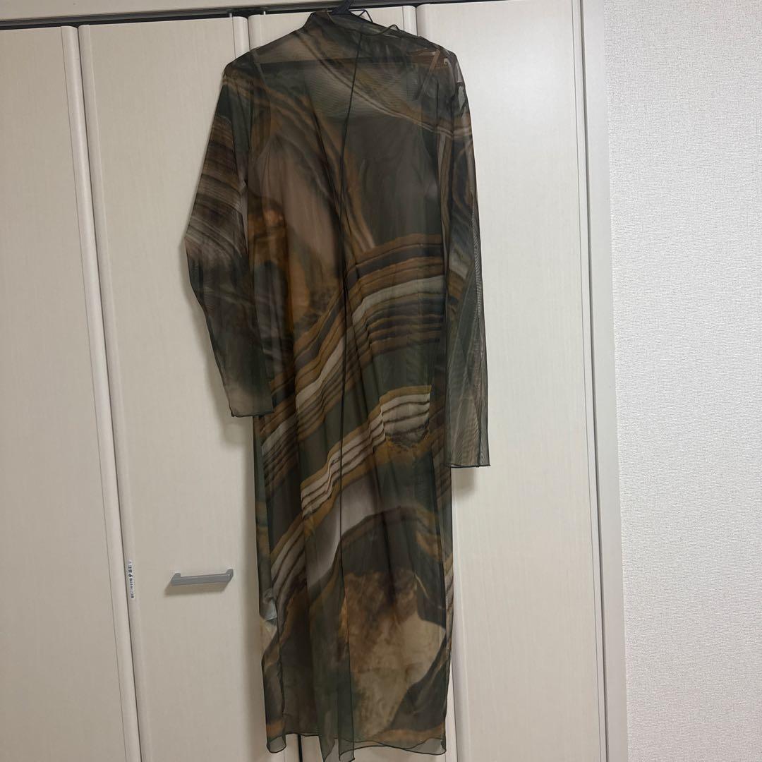 ワンピース AMERI CROOKED STRATUM SHEER DRESS