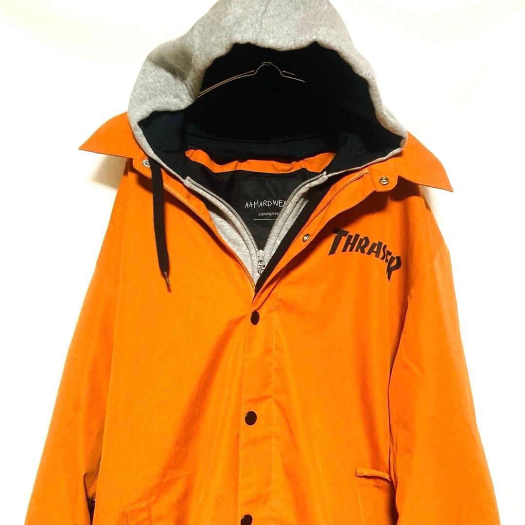 THRASHER スノボウェア Mサイズ フード付き バックロゴ スキーウェア
