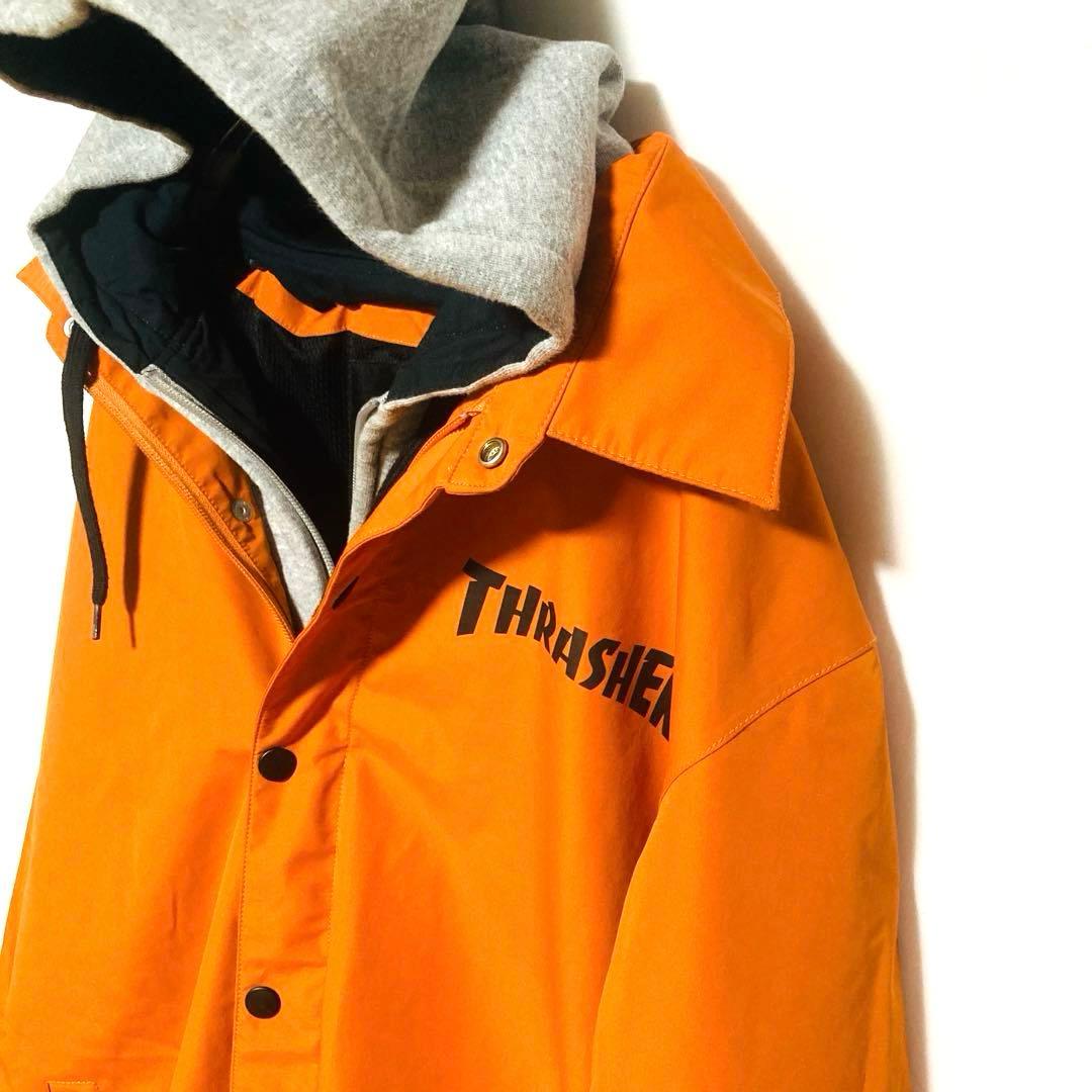 THRASHER スノボウェア Mサイズ フード付き バックロゴ スキーウェア