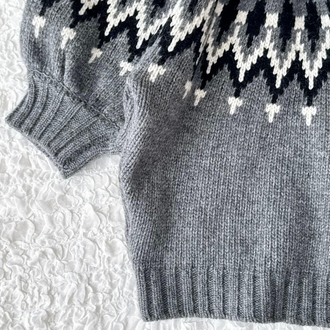 【新品 未使用】MACHATT マチャット ローゲージノルディック柄ニット