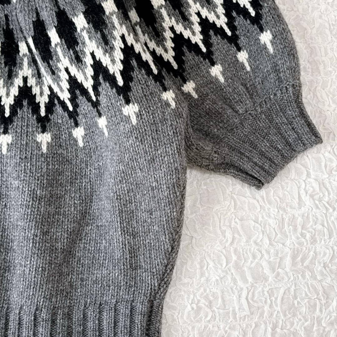 【新品 未使用】MACHATT マチャット ローゲージノルディック柄ニット