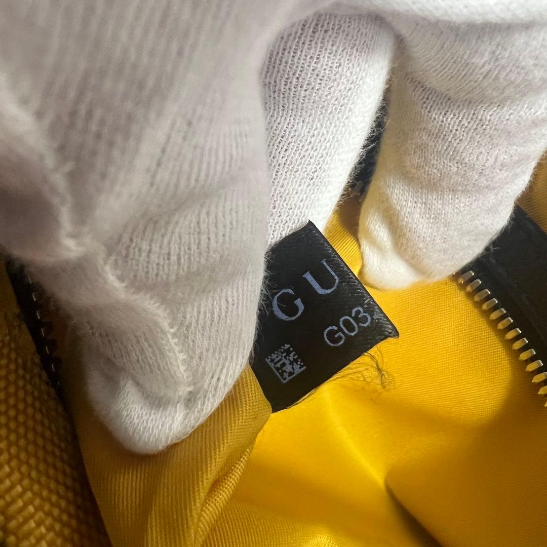【良品】GUCCI グッチ オフザグリッド ボディバッグ GG柄　イエロー