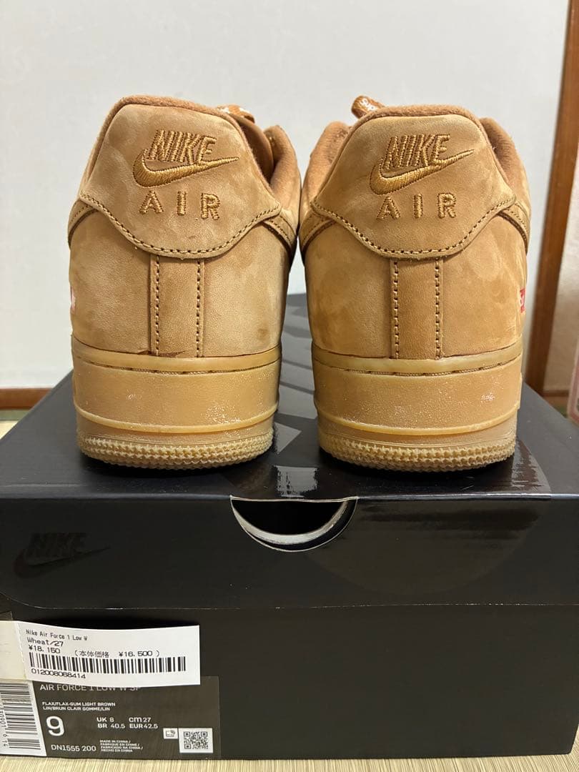 靴 Supreme Nike Air Force 1 Low Wheat