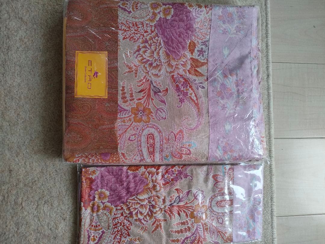 エトロ花柄ペイズリー掛け布団カバー190×210cm DL綿100%枕カバー付き