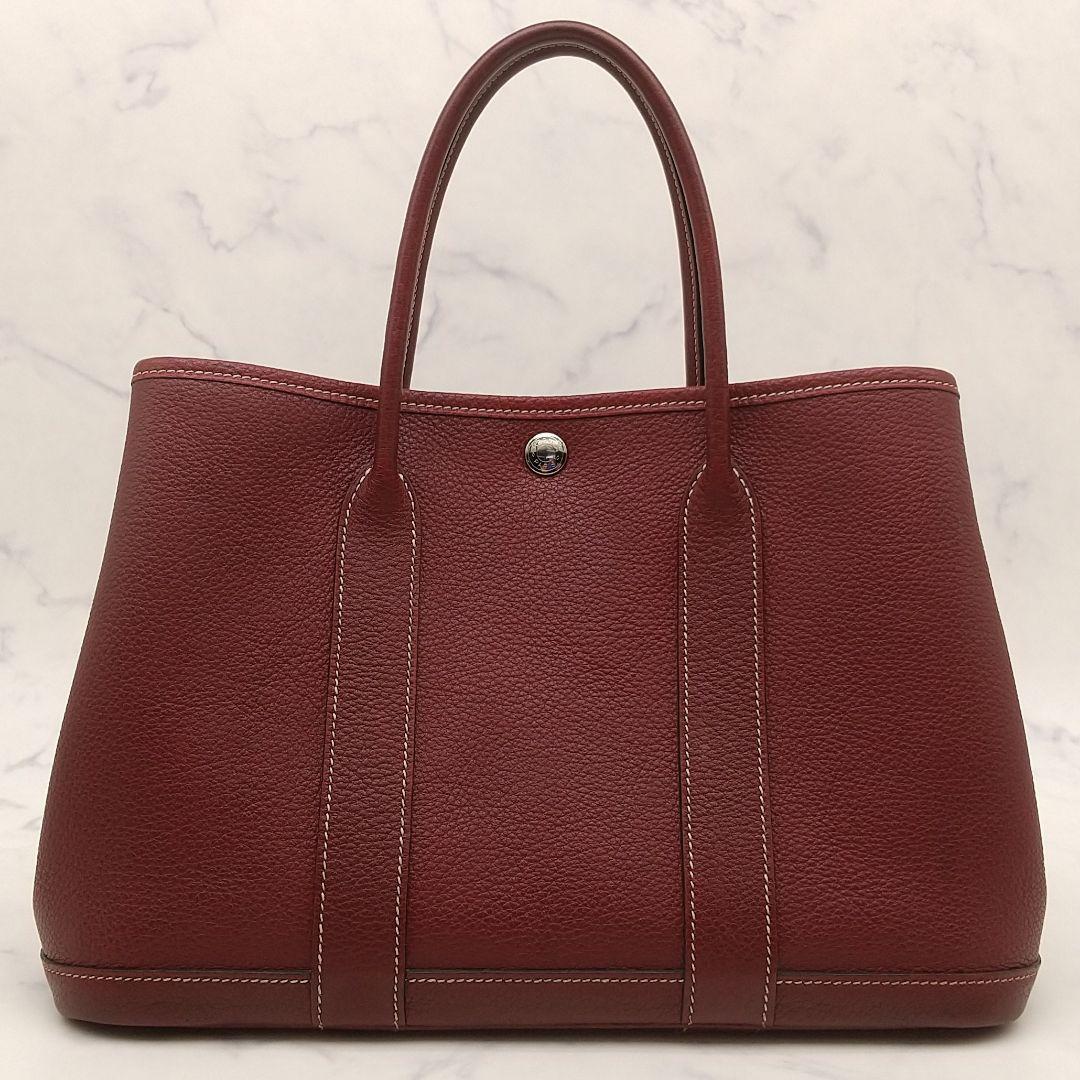 エルメス　ガーデンパーティ　TPM　ネゴンダ　ルージュアッシュ レッド系　□K