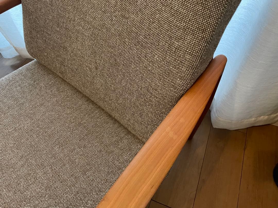 【宮崎椅子】ペーパーナイフソファ2脚＋オットマン1脚