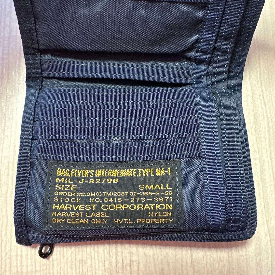 【HARVEST LABEL】三つ折り財布　ネイビー