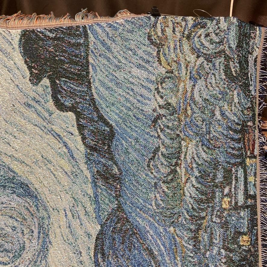 CAFU アート ラグ マット ブランケット ゴブラン ゴッホ 星月夜 芸術