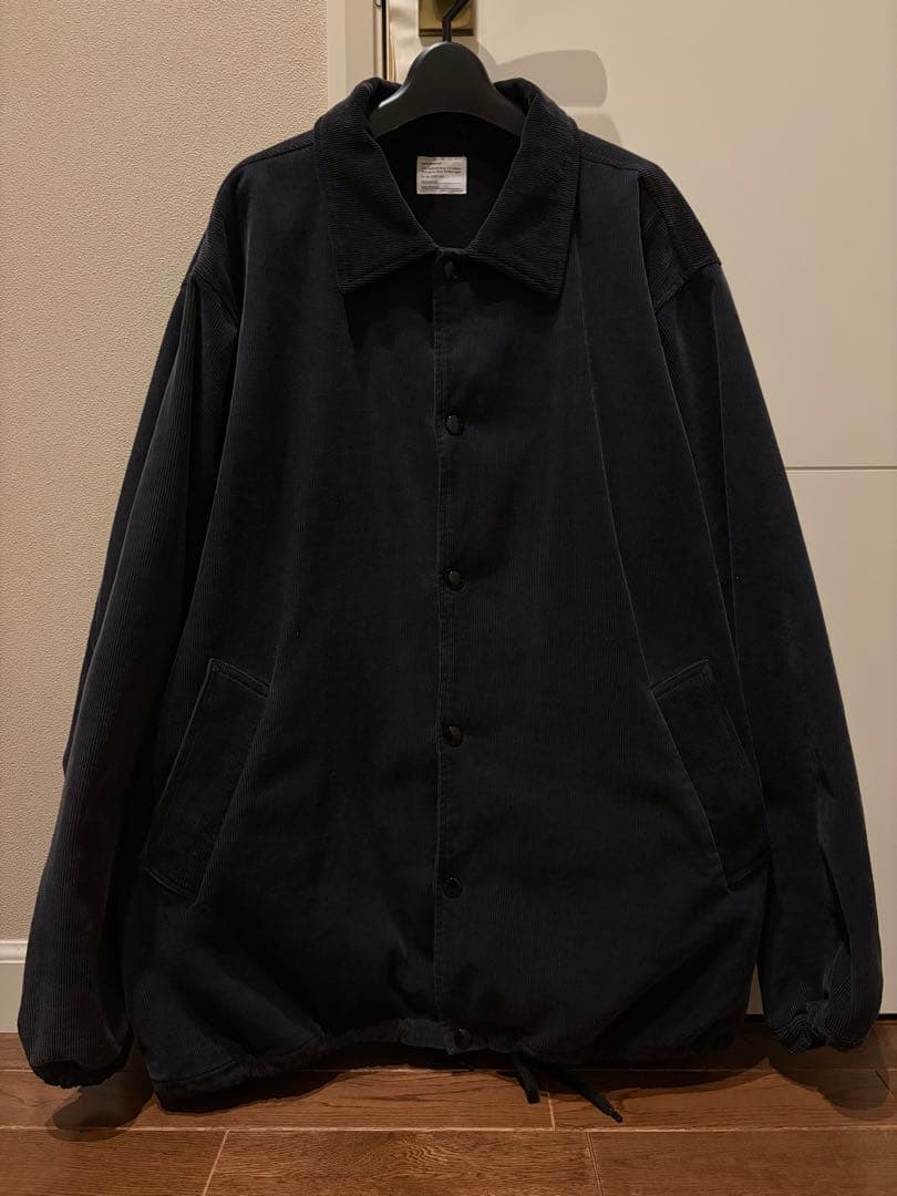 Upper Field One コーデュロイ コーチジャケット BLACK