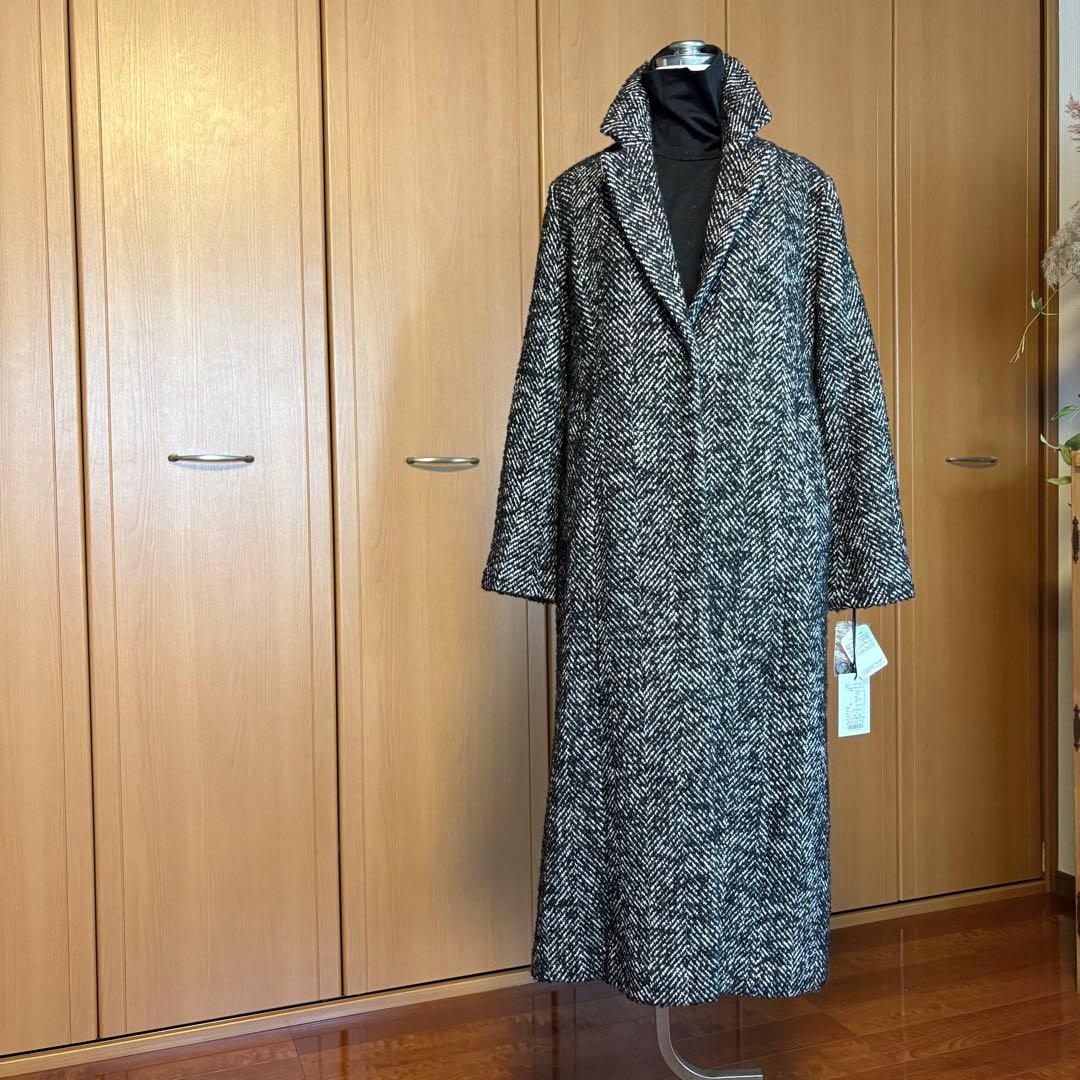 新品未使用☆Her lip ヘリンボーンウールチェスターコート