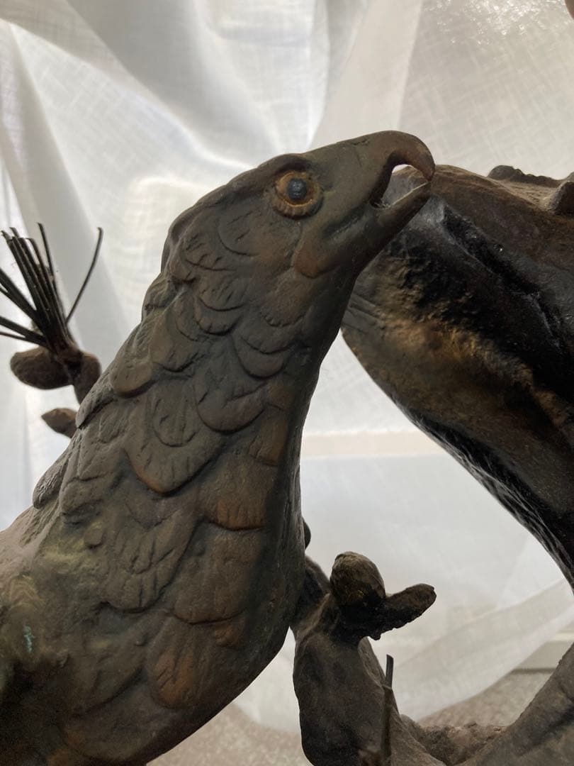 置物　親子　鷹　飛翔　縁起物　開運　招福