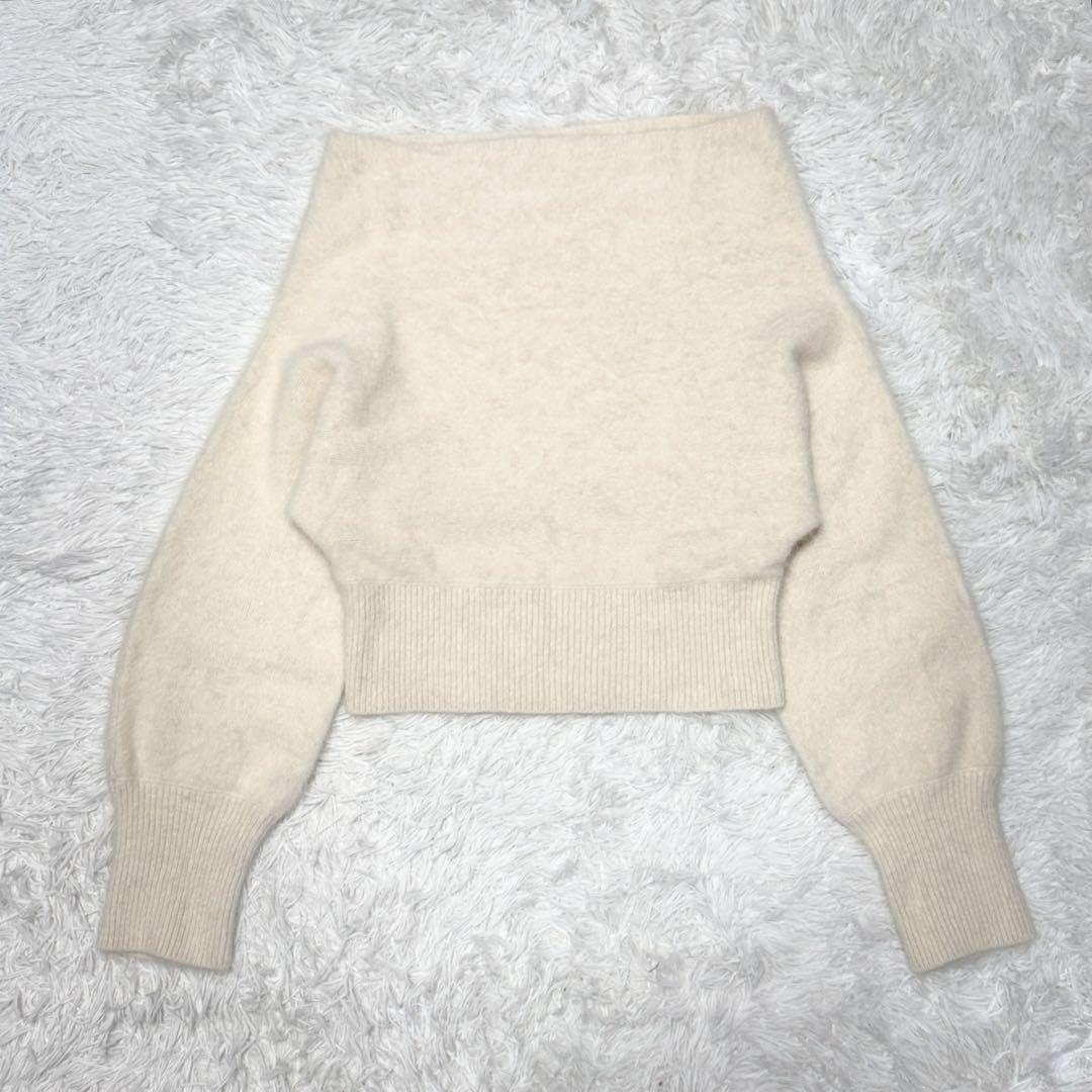 25年 anuans ラクーンフォックスオフショルニットプルオーバー 定価3.3