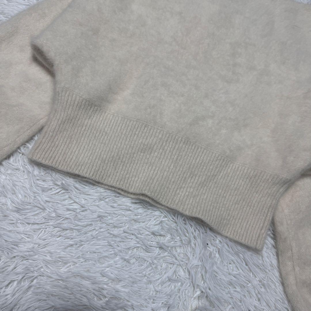 25年 anuans ラクーンフォックスオフショルニットプルオーバー 定価3.3