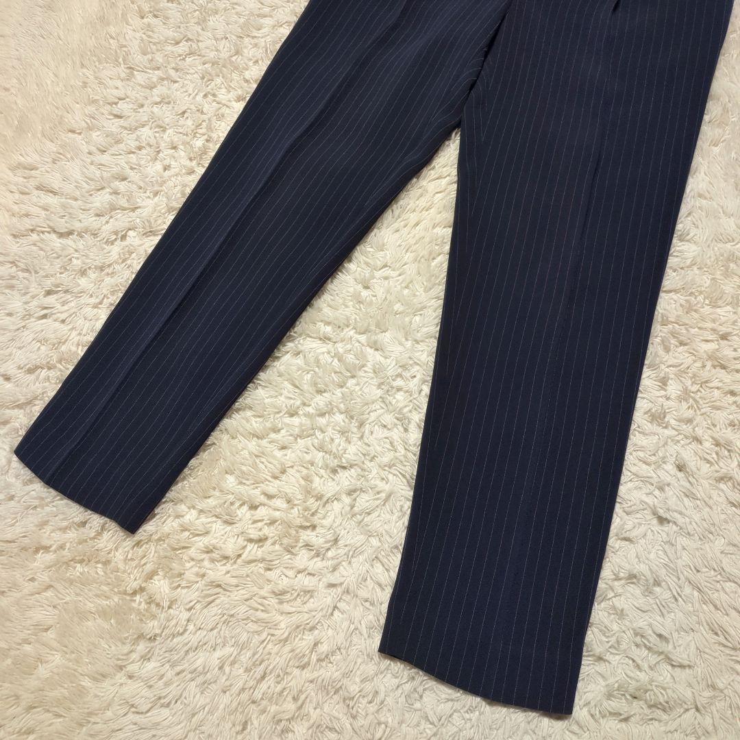 美品！PLST　ノーカラーパンツスーツセットアップ　M　2024年モデル　紺