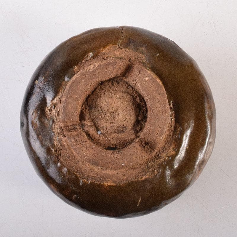 茶道具　瀬戸焼　瀬戸黒茶碗　時代箱　M　R8848