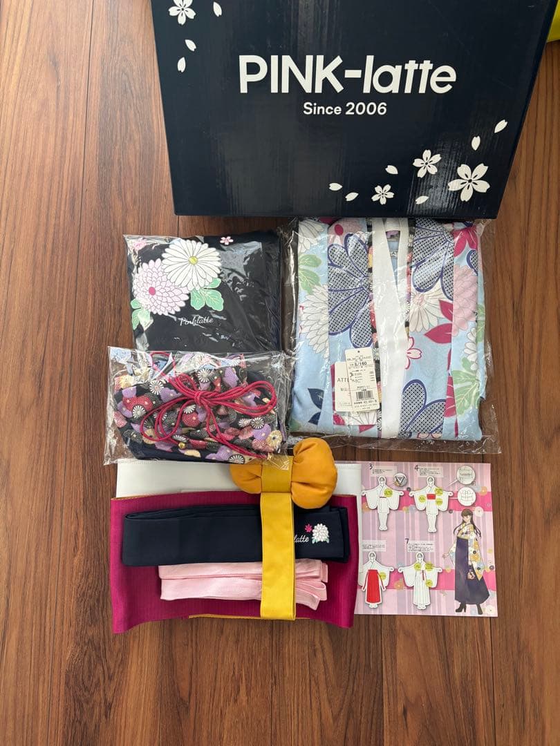 ピンクラテ　袴セット　卒服　S 160cm