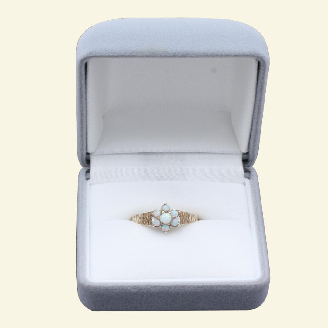 【アンティーク】オパール・リング（9K）14号【J13442】