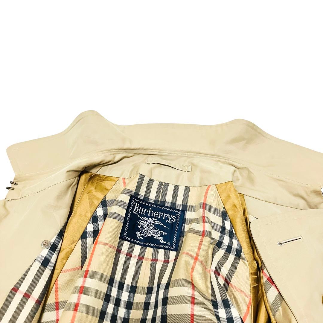 90's バーバリー ノバチェックトレンチコート ベルト付 白タグ