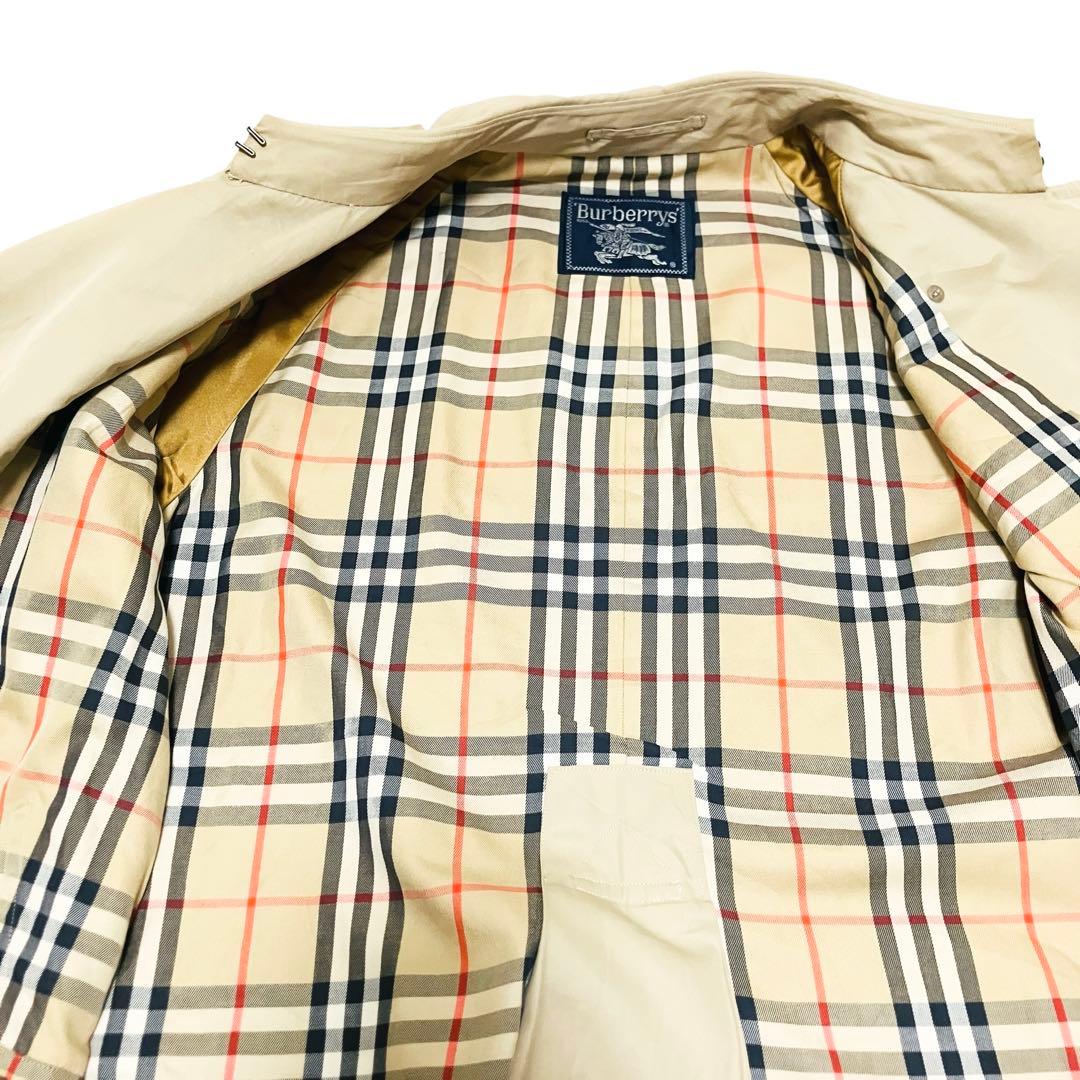 90's バーバリー ノバチェックトレンチコート ベルト付 白タグ