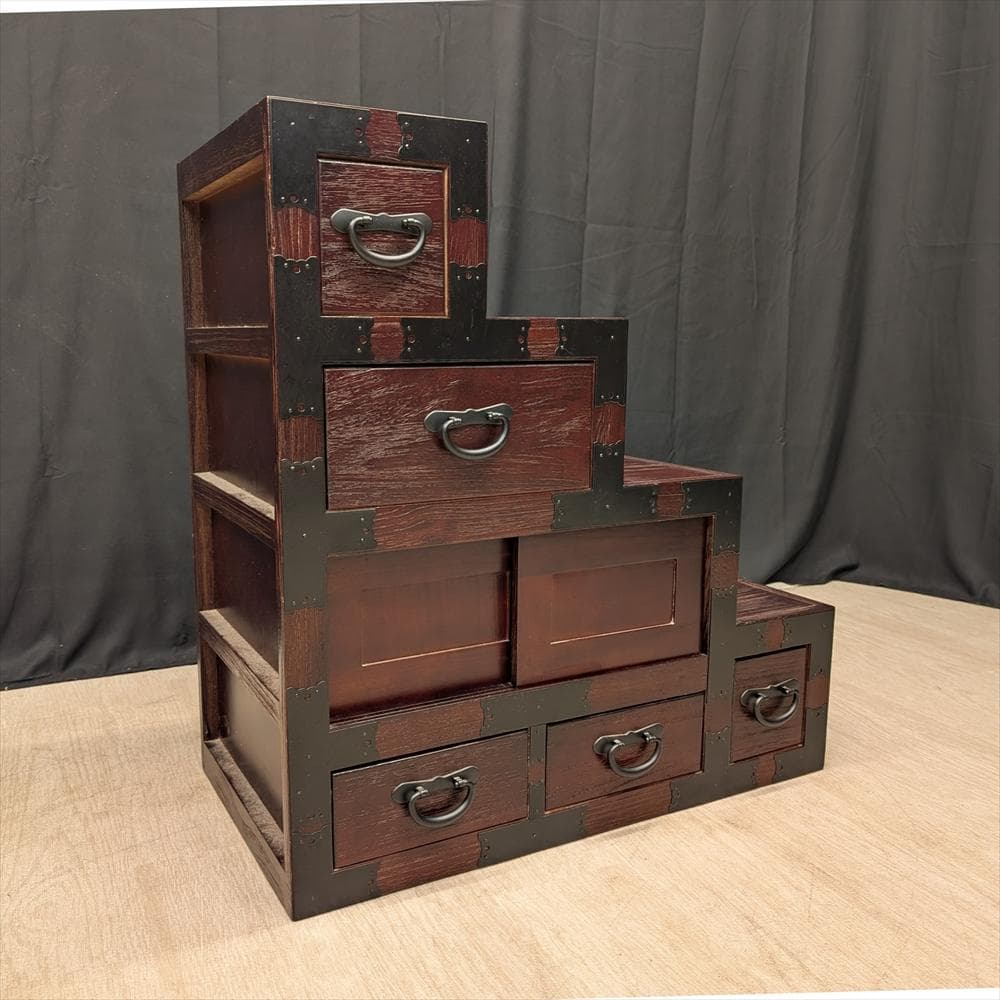 美品　階段箪笥　時代箪笥　和箪笥　整理箪笥　タンス　チェスト　引き出し　小振り