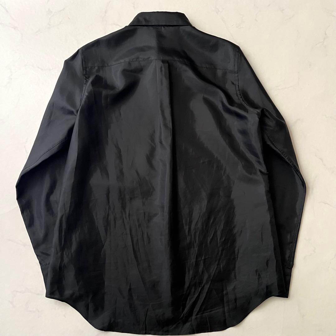 ほぼ未使用 コムデギャルソン AD2024 長袖シャツ ブラック 黒 XS
