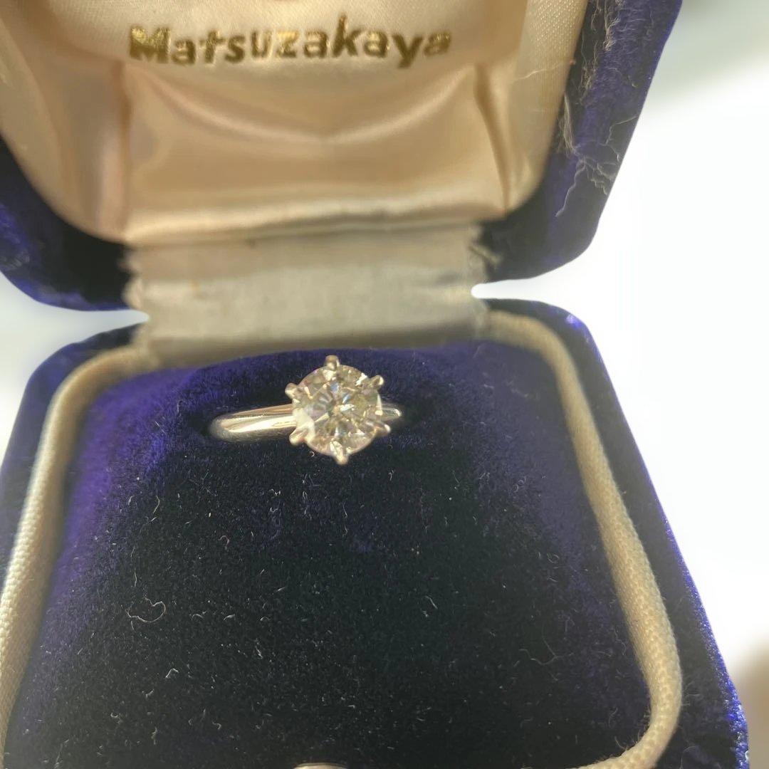 Matsuzakaya 一粒ダイヤモンドリング⭐︎ 鑑定書付き⭐︎