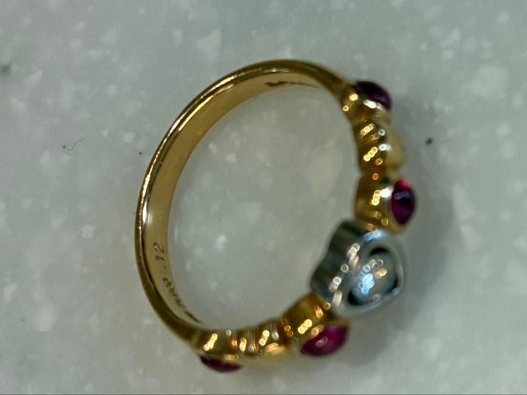 ランセル18金ルビー指輪