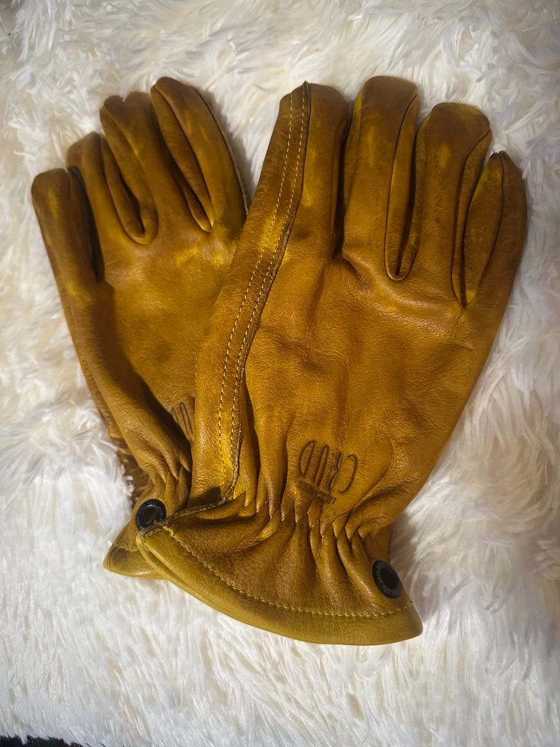 GJORA GLOVES アウトドア　レザーグローブMサイズ