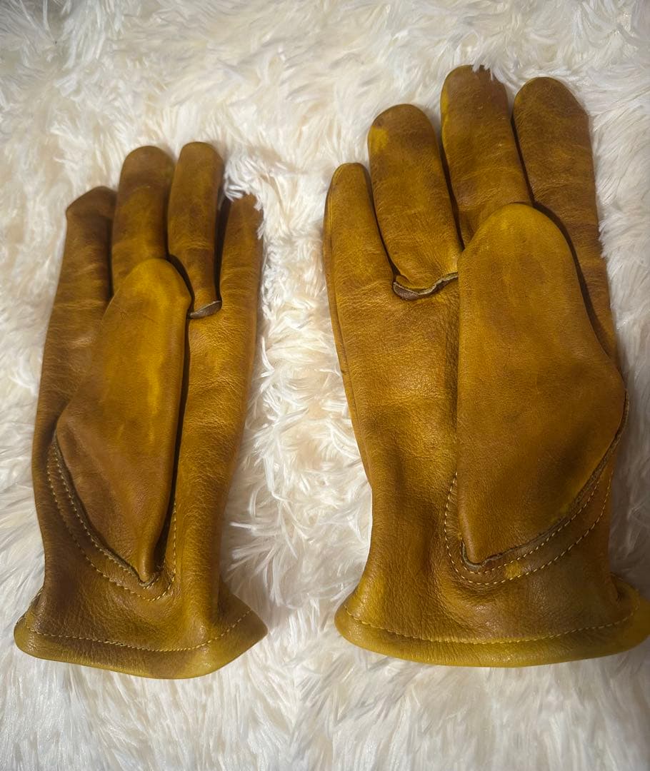 GJORA GLOVES アウトドア　レザーグローブMサイズ
