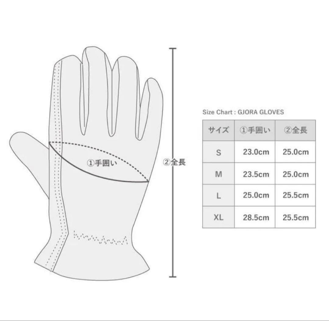GJORA GLOVES アウトドア　レザーグローブMサイズ