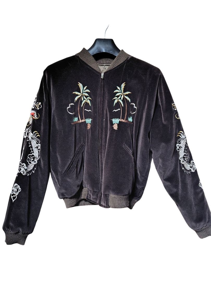 ジ*坂様 90s 初期 テーラー東洋 スカジャン 別珍 ハワイ ホノルル アロハ