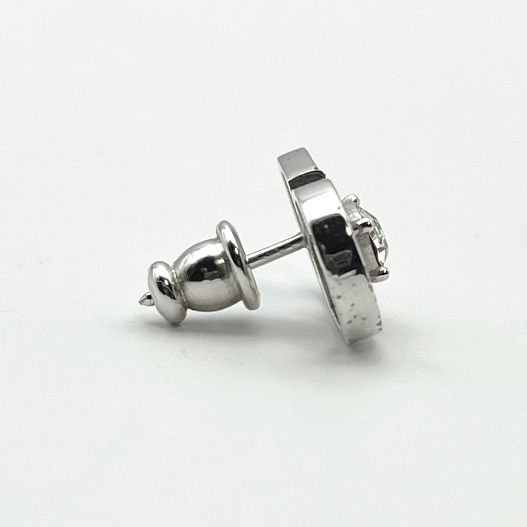 ディオール　片耳ピアス　CDアイコン　クリスタル　Ag925　シルバー　メンズ